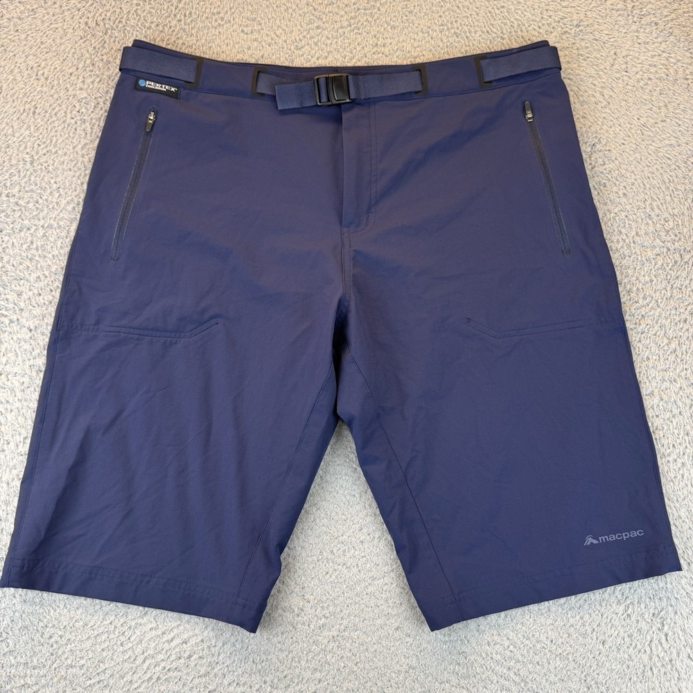 Macpac Pertex Long Shorts Size Xl 38 Outdoors Hiking Blue Belted Climbing Camp